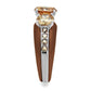 MATK2656 - Two Tone IP Light Brown (IP Light coffee) Stainless Steel Ring with AAA Grade CZ  in Champagne