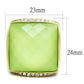 MATK2661 - IP Gold(Ion Plating) Stainless Steel Ring with Synthetic Synthetic Stone in Apple Green color