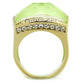MATK2661 - IP Gold(Ion Plating) Stainless Steel Ring with Synthetic Synthetic Stone in Apple Green color