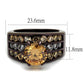 MATK2681 - IP Dark Brown (IP coffee) Stainless Steel Ring with AAA Grade CZ  in Champagne