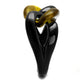 MATK2682 - IP Black(Ion Plating) Stainless Steel Ring with Synthetic Synthetic Stone in Topaz