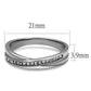 MATK2684 - High polished (no plating) Stainless Steel Ring with Top Grade Crystal  in Clear