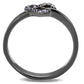 MATK2685 - IP Light Black  (IP Gun) Stainless Steel Ring with Top Grade Crystal  in Light Amethyst