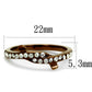 MATK2687 - IP Coffee light Stainless Steel Ring with Top Grade Crystal  in Clear