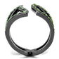 MATK2694 - IP Light Black  (IP Gun) Stainless Steel Ring with Top Grade Crystal  in Multi Color