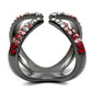 MATK2696 - IP Light Black  (IP Gun) Stainless Steel Ring with Top Grade Crystal  in Multi Color