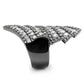 MATK2699 - IP Light Black  (IP Gun) Stainless Steel Ring with AAA Grade CZ  in Clear