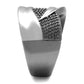 MATK2700 - Two Tone IP Light Black (IP Gun) Stainless Steel Ring with No Stone