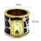 MATK2701 - IP Gold(Ion Plating) Stainless Steel Ring with Top Grade Crystal  in Citrine Yellow