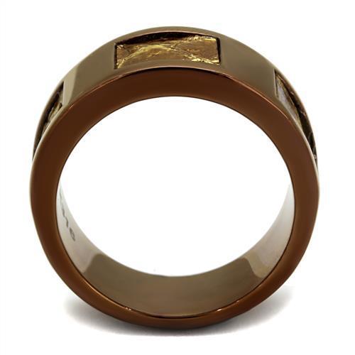 MATK2702 - IP Coffee light Stainless Steel Ring with No Stone