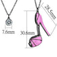 MATK2703 - IP Light Black  (IP Gun) Stainless Steel Chain Pendant with Top Grade Crystal  in Clear