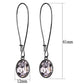 MATK2719 - IP Light Black  (IP Gun) Stainless Steel Earrings with Top Grade Crystal  in Light Peach