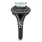 MATK2731 - IP Light Black  (IP Gun) Stainless Steel Ring with AAA Grade CZ  in Clear