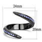MATK2732 - IP Light Black  (IP Gun) Stainless Steel Ring with Top Grade Crystal  in Tanzanite