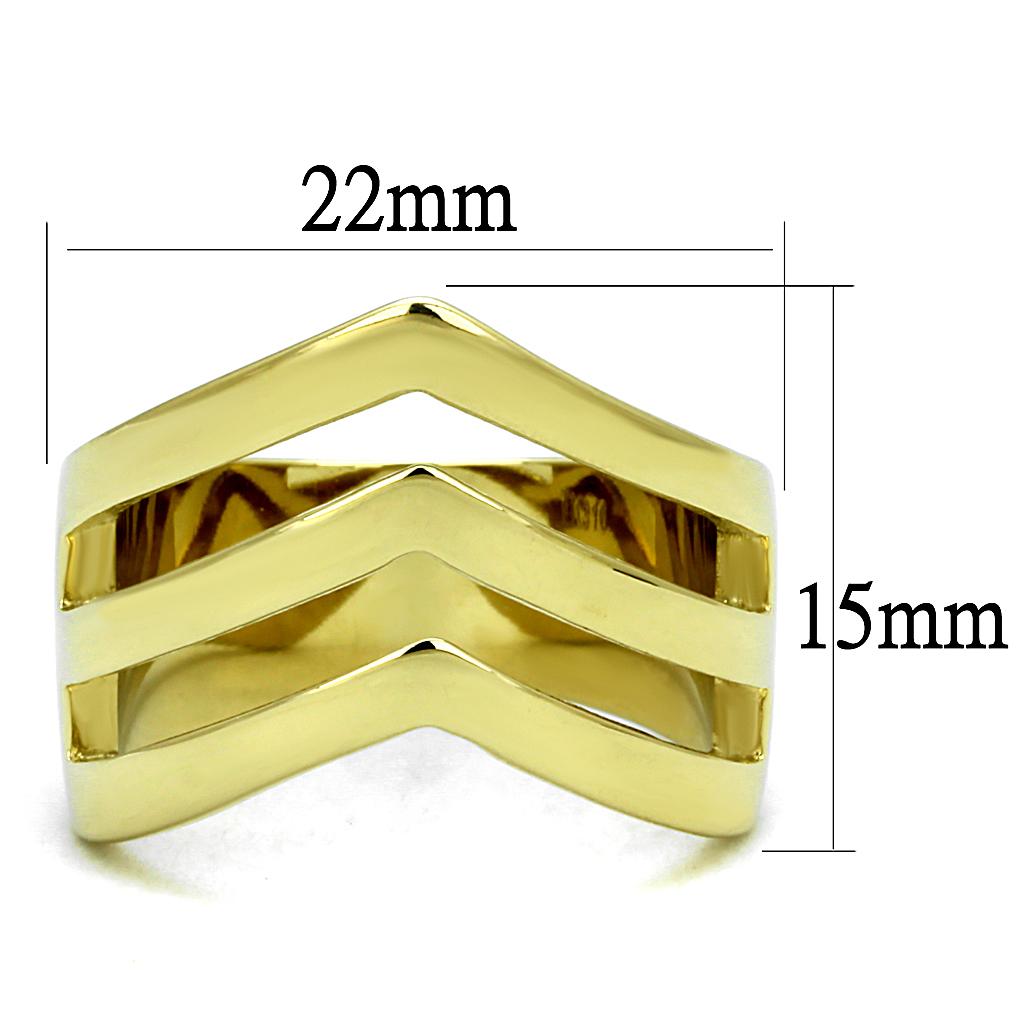 MATK2733 - IP Gold(Ion Plating) Stainless Steel Ring with No Stone