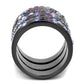 MATK2734 - IP Light Black  (IP Gun) Stainless Steel Ring with Top Grade Crystal  in Multi Color