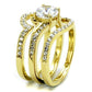 MATK2742 - IP Gold(Ion Plating) Stainless Steel Ring with AAA Grade CZ  in Clear