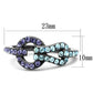 MATK2752 - IP Light Black  (IP Gun) Stainless Steel Ring with Top Grade Crystal  in Tanzanite