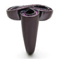 MATK2763 - IP Dark Brown (IP coffee) Stainless Steel Ring with Top Grade Crystal  in Fuchsia