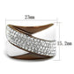 MATK2765 - Two Tone IP Light Brown (IP Light coffee) Stainless Steel Ring with Top Grade Crystal  in Clear