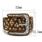 MATK2770 - Two Tone IP Light Brown (IP Light coffee) Stainless Steel Ring with Top Grade Crystal  in Citrine Yellow