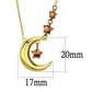 MATK2796 - IP Gold & IP Light Brown (IP Light coffee) Stainless Steel Necklace with No Stone