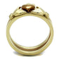 MATK2801 - IP Gold & IP Light Brown (IP Light coffee) Stainless Steel Ring with No Stone