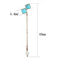 MATK2814 - IP Rose Gold(Ion Plating) Stainless Steel Earrings with Synthetic Turquoise in Sea Blue
