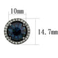 MATK2820 - IP Light Black  (IP Gun) Stainless Steel Earrings with Top Grade Crystal  in Montana