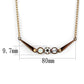 MATK2823 - IP Rose Gold & IP light Coffee Stainless Steel Necklace with Top Grade Crystal  in Multi Color