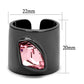 MATK2829 - IP Light Black  (IP Gun) Stainless Steel Ring with Top Grade Crystal  in Light Rose