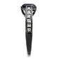 MATK2832 - IP Light Black  (IP Gun) Stainless Steel Ring with Precious Stone Amethyst Crystal in Amethyst