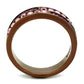 MATK2837 - IP Coffee light Stainless Steel Ring with Top Grade Crystal  in Multi Color