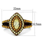 MATK2838 - IP Coffee light Stainless Steel Ring with AAA Grade CZ  in Citrine Yellow
