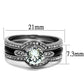 MATK2843 - High polished (no plating) Stainless Steel Ring with Top Grade Crystal  in Clear