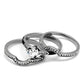 MATK2843 - High polished (no plating) Stainless Steel Ring with Top Grade Crystal  in Clear