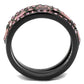 MATK2844 - IP Light Black  (IP Gun) Stainless Steel Ring with Top Grade Crystal  in Multi Color