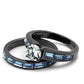 MATK2845 - IP Light Black  (IP Gun) Stainless Steel Ring with AAA Grade CZ  in Clear