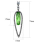 MATK2846 - IP Light Black  (IP Gun) Stainless Steel Earrings with Top Grade Crystal  in Peridot