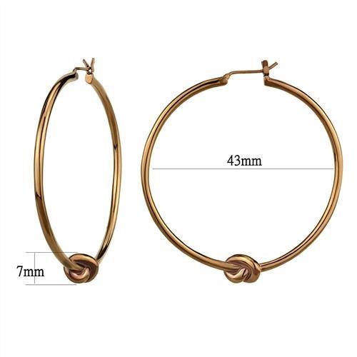 MATK2853 - IP Coffee light Stainless Steel Earrings with No Stone