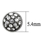 MATK2854 - IP Light Black  (IP Gun) Stainless Steel Earrings with Top Grade Crystal  in Clear