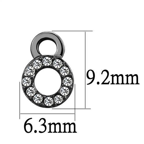 MATK2856 - IP Light Black  (IP Gun) Stainless Steel Earrings with Top Grade Crystal  in Clear