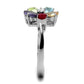 MATK2867 - High polished (no plating) Stainless Steel Ring with AAA Grade CZ  in Multi Color