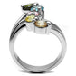 MASigrid Cocktail Ring - Stainless Steel, AAA CZ , Multi Color - TK2876