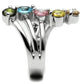 MASigrid Cocktail Ring - Stainless Steel, AAA CZ , Multi Color - TK2876
