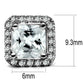 MATK2881 - High polished (no plating) Stainless Steel Earrings with AAA Grade CZ  in Clear