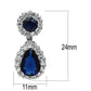 MATK2882 - High polished (no plating) Stainless Steel Earrings with Synthetic Synthetic Glass in Montana