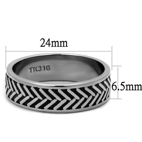 MATK2899 - High polished (no plating) Stainless Steel Ring with No Stone