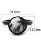 MATK2902 - IP Light Black  (IP Gun) Stainless Steel Ring with Semi-Precious Hematite in Multi Color
