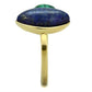 MATK2906 - IP Gold(Ion Plating) Stainless Steel Ring with Precious Stone Lapis in Montana
